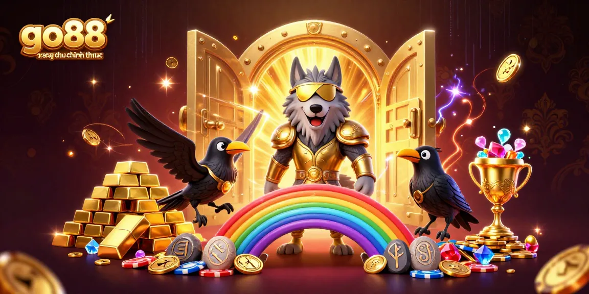Experience the excitement of go88 trang chu chinh thuc with a Norse mythology-inspired casino illustration.
