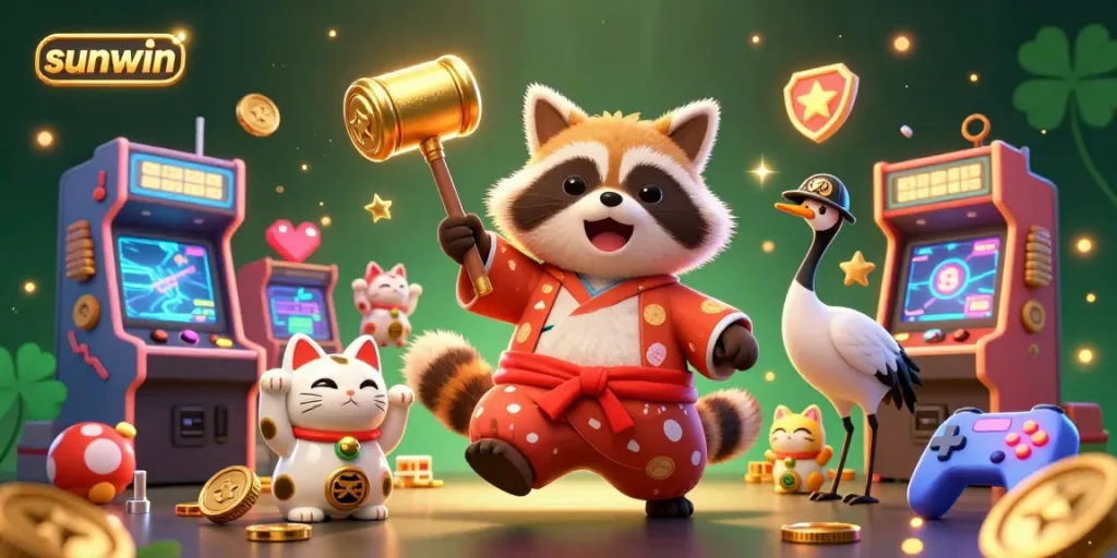 Experience thrilling gameplay at sunwin with colorful characters and vibrant casino elements.